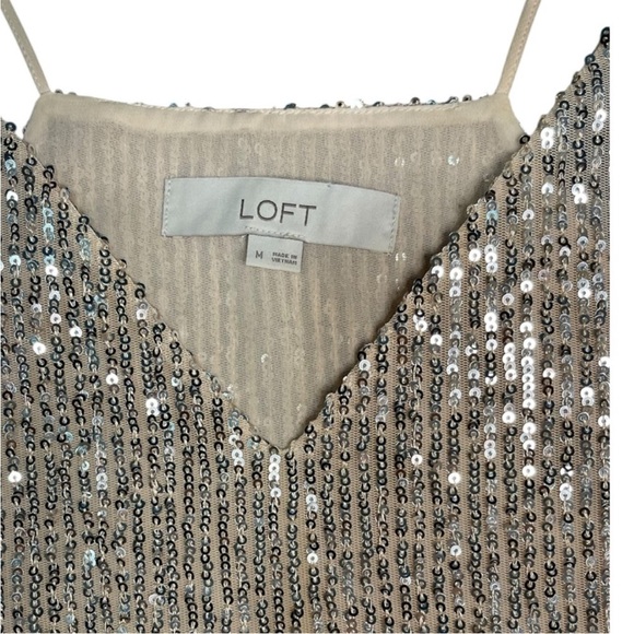 LOFT shimmering sequent top - Picture 5 of 6